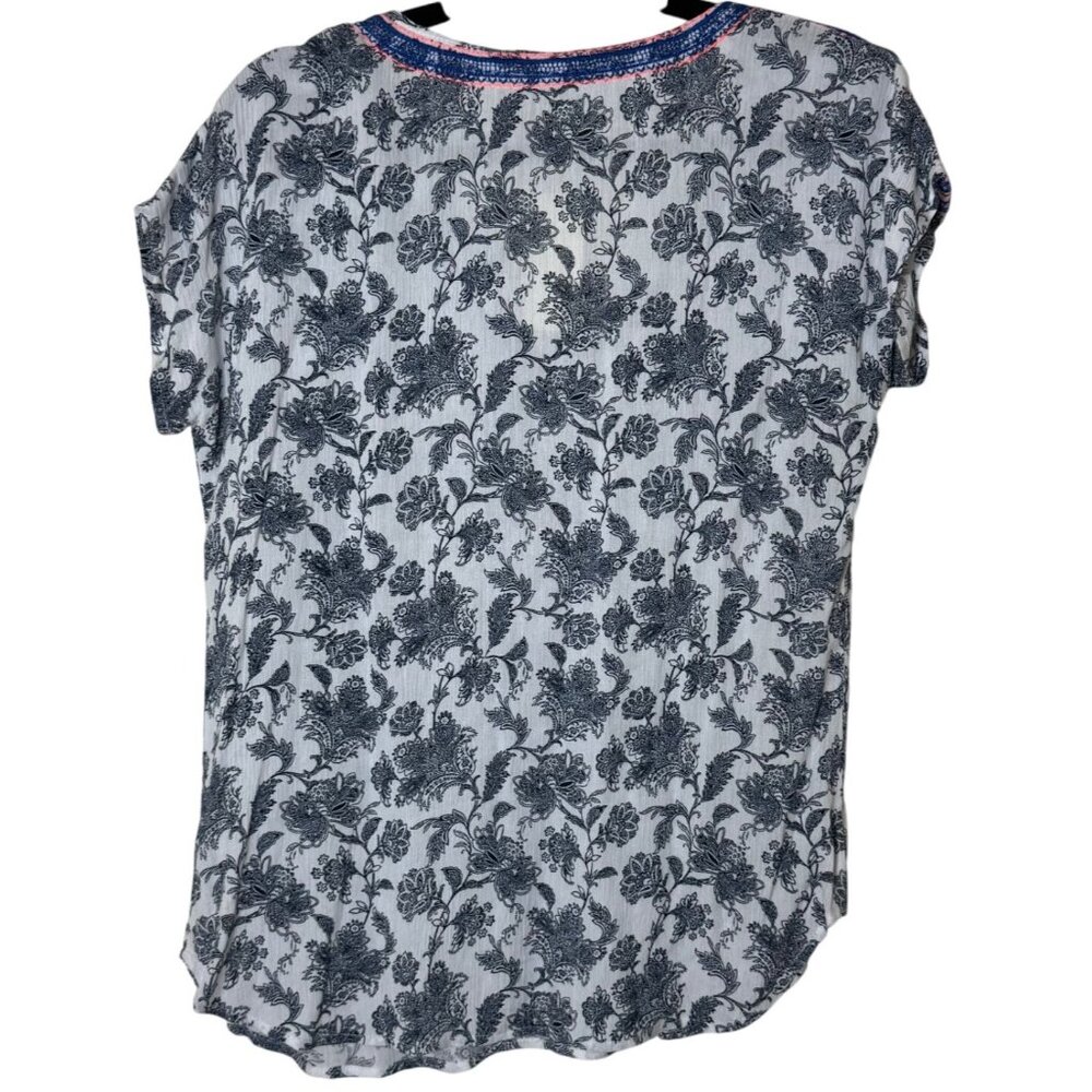 Skies Are Blue Stitch Fix Boho Floral Embroidered Top Size Small NWT Rayon - Picture 2 of 10